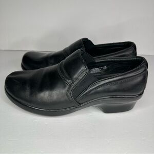 Ariat Sutter Black Leather Comfort Work Slip-On Clogs Size 11B Workwear